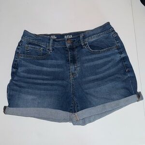High-Rise Denim Shorts